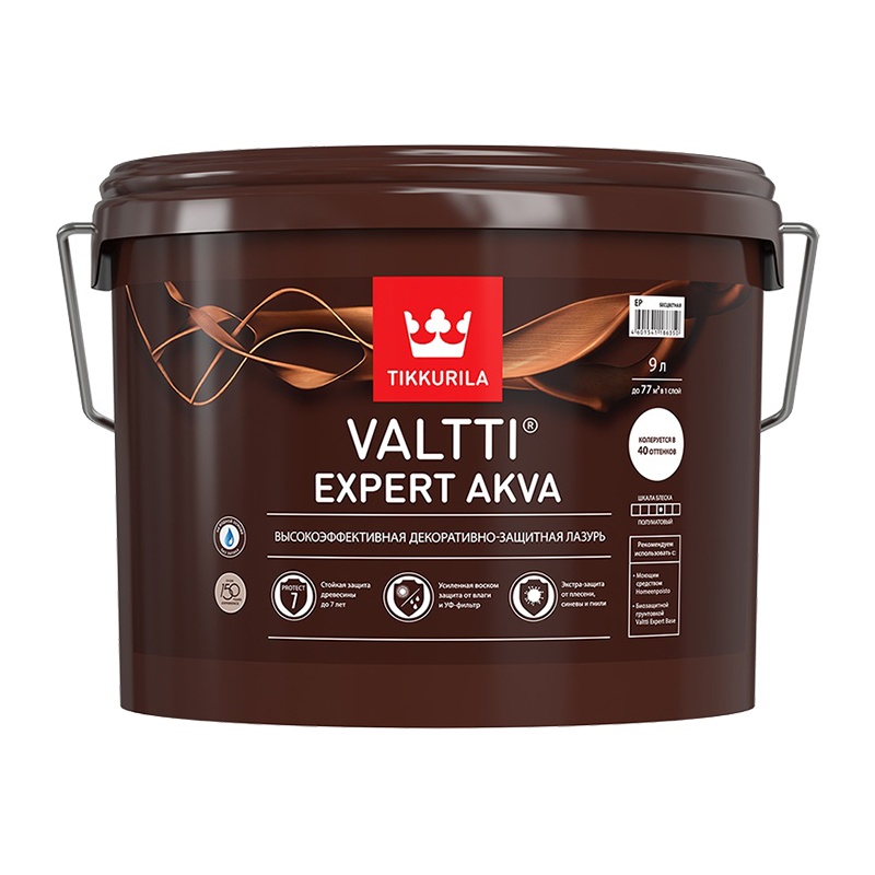 Антисептик Tikkurila Valtti Expert Akva EP бесцветный (9 л)